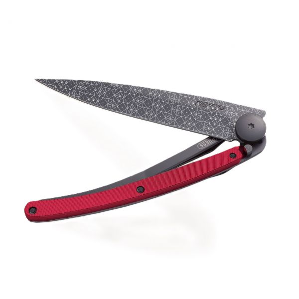 Deejo Klappmesser - Fries rot Aluminium 37g