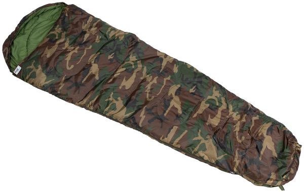 Mumienschlafsack, woodland, 2-lagige Füllung