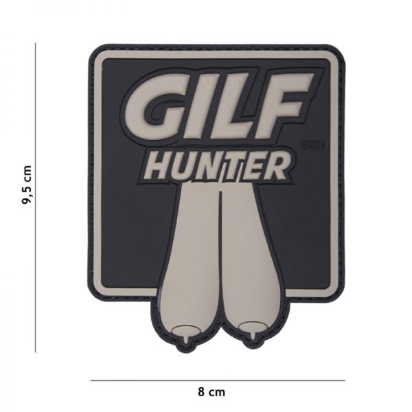 Klettabzeichen GILF Hunter 3D large - schwarz