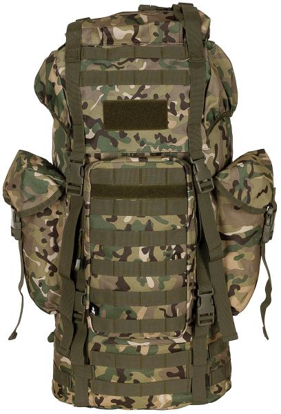 BW Kampfrucksack, &quot;MOLLE&quot;, 65 l, Alu-Ausst., op.-camo