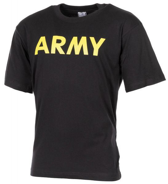 T-Shirt, bedruckt, &quot;Army&quot;, schwarz