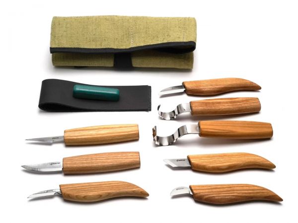BeaverCraft - S08 Holzschnitz-Set mit 8 Messern