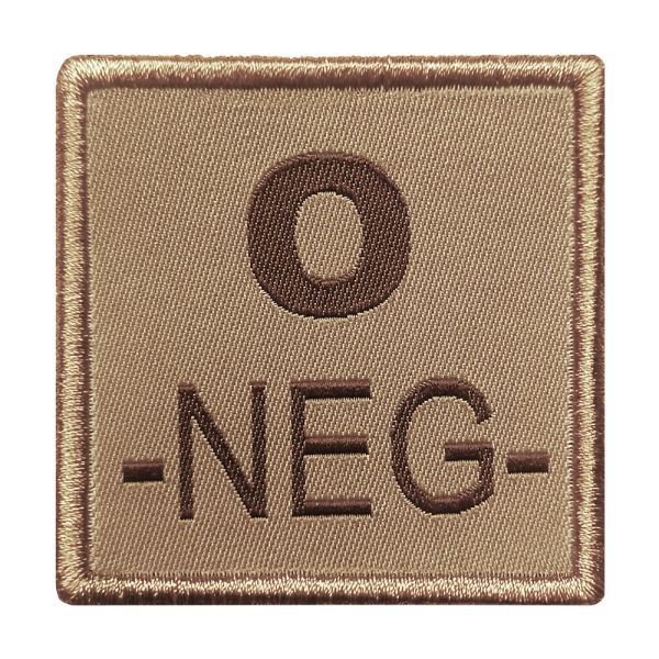 A10 Equipment - Patch Blutgruppe 0- (tan)