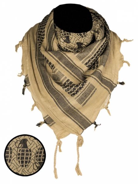 Halstuch "Shemagh" Pineapple - coyote-schwarz, 110x110cm