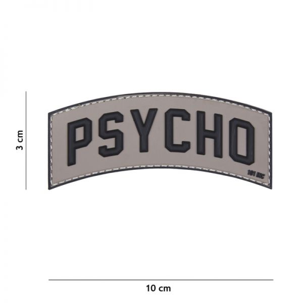 Klettabzeichen Psycho - grau