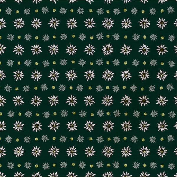 Bandana, grün Edelweiss, Gr. 55 x 55 cm, Baumwolle