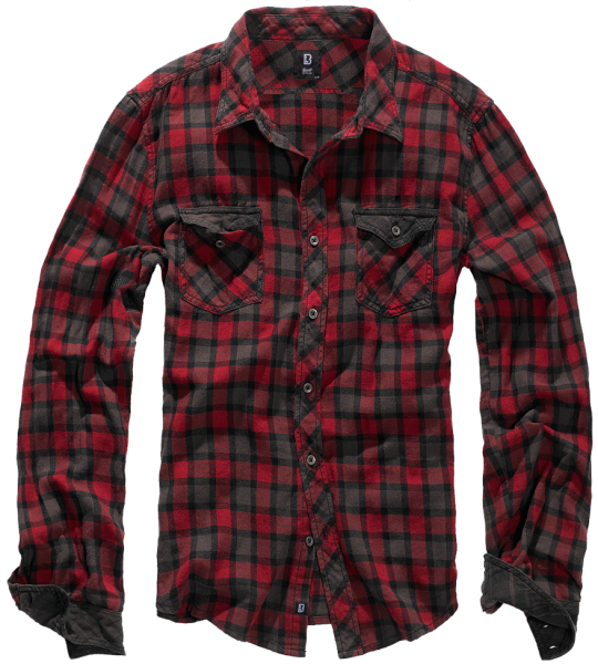 Brandit - Duncan Check Shirt Long Sleeve red-brown
