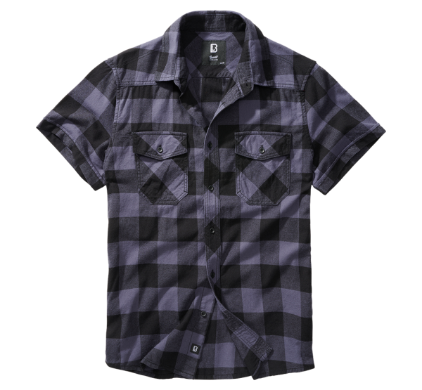 Brandit - Check Shirt Short Sleeve black/grey