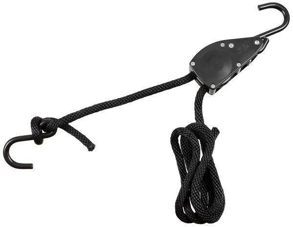 Spannseil, 11 mm, 2 Meter, mit Ratschensicherung, schwarz
