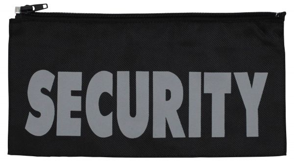 Abzeichen, &quot;Security&quot;, gross 27 x 13 cm, mit Reissverschluss