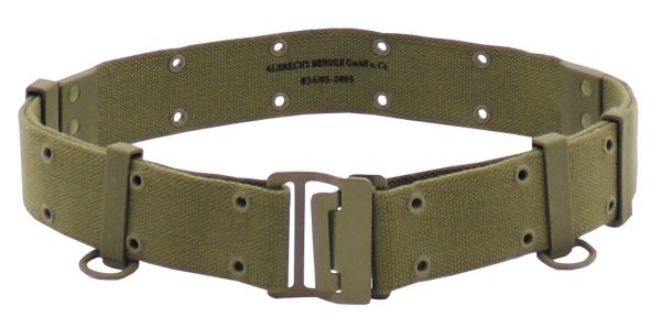 Franz. Lochkoppel, khaki, mit Metallverschluss, neuw.
