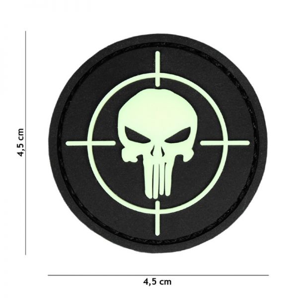 Klettabzeichen Punisher - glow in the dark