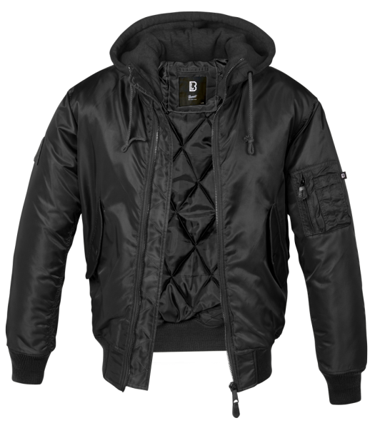 Brandit - MA1 Sweat Hooded Jacket black