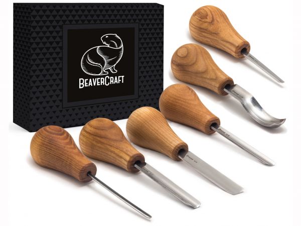 BeaverCraft - SC05 Handhobel-Set mit 6 Handmeisseln