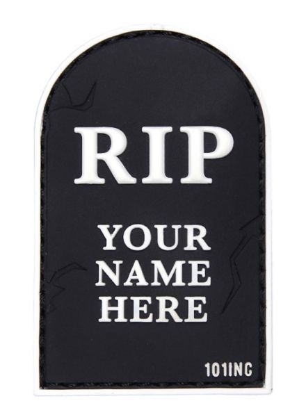 Klettabzeichen RIP - schwarz
