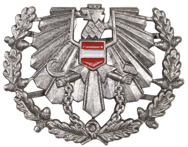 Österr. BH Schirmmützen- abzeichen, &quot;Heer&quot;, neuwertig