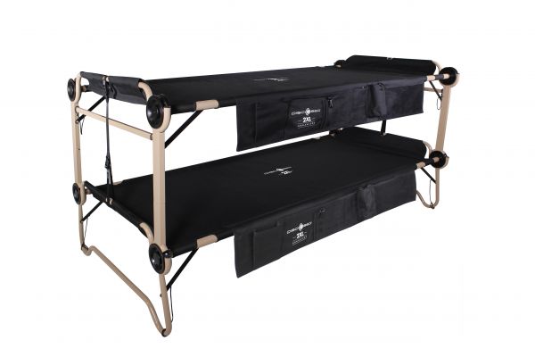 Disc-O-Bed - Etagenbett 2XL mit Seitentaschen (schwarz)