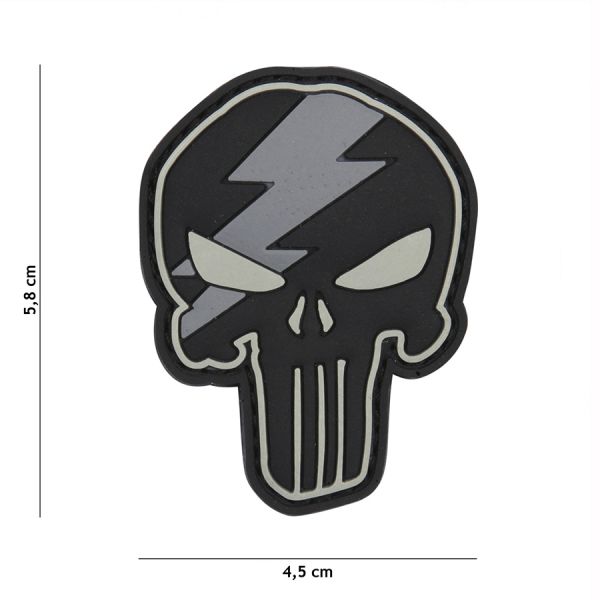 Klettabzeichen Punisher Thunder - grau