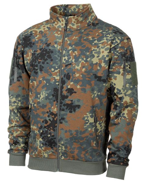 Sweatjacke, &quot;Tactical&quot;, flecktarn