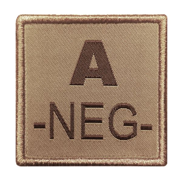 A10 Equipment - Patch Blutgruppe A- (tan)