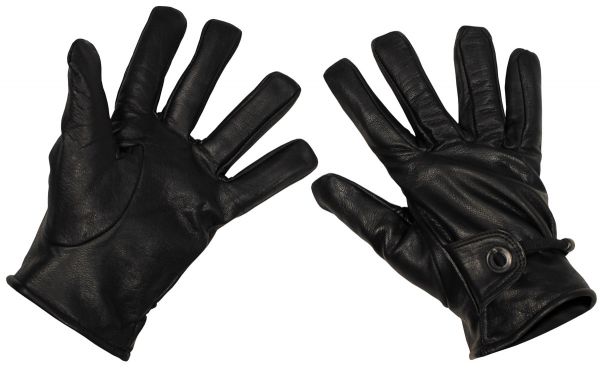 Western-Fingerhandschuhe, Leder, schwarz