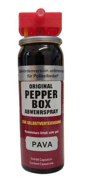 Pepper-Box Pfefferspray RSG6 Pava Nachfüllpatrone - 63 ml, nicht brennbar (Strahl mit Pava)