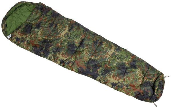 Mumienschlafsack, flecktarn, 2-lagige Füllung