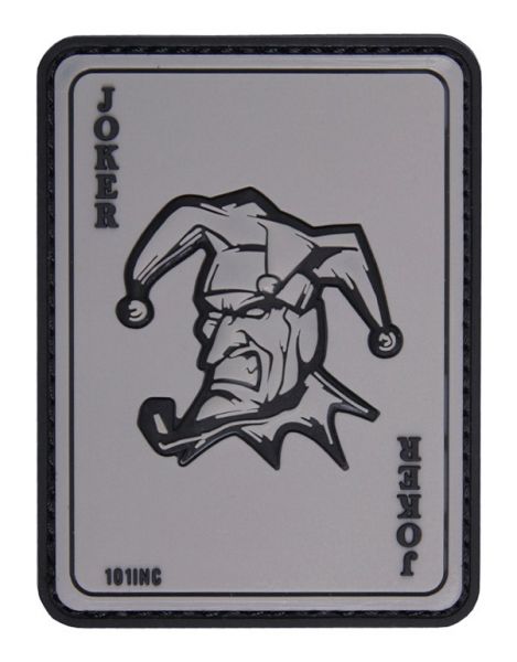 Klettabzeichen Joker - grau