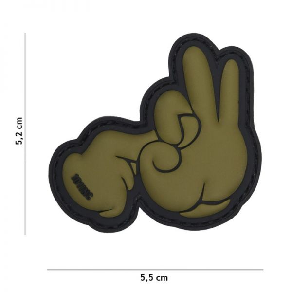 Klettabzeichen Fuck Fingers - grün