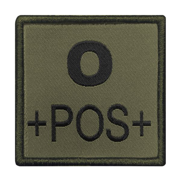 A10 Equipment - Patch Blutgruppe 0+ (oliv)