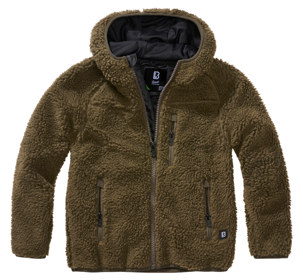 Brandit - Kids Teddyfleece Jacket Hooded olive