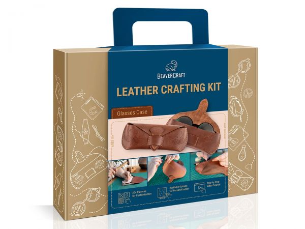 BeaverCraft - Lederhandwerk-Set „Brillenetui“