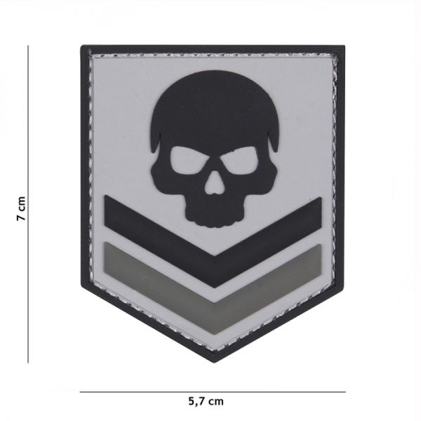 Klettabzeichen skull - grau