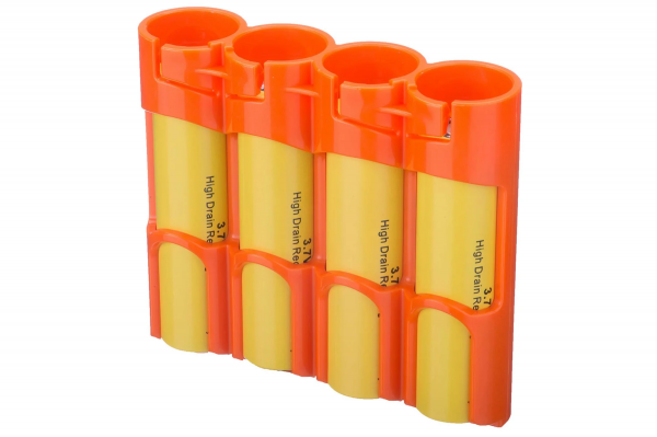 Storacell - Aufbewahrungsbox für 4 x 18650 Akkus (orange)
