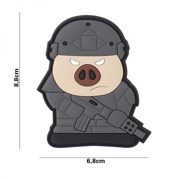 Klettabzeichen Tactical Schwein - farbig
