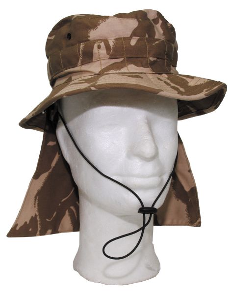 Brit. Combat Buschhut, Nackenschutz,DPM desert, neuw.