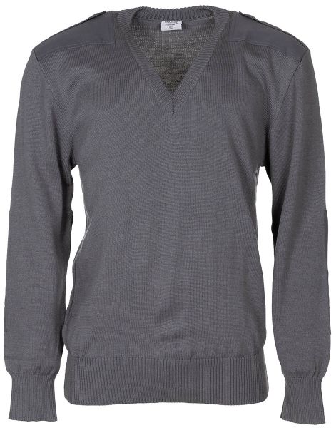 Österr. BH V-Pullover, grau, neuwertig