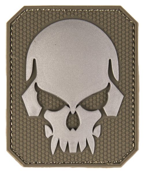 Klettabzeichen 3D skull large - oliv