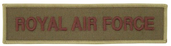 Brit. Stickabzeichen, khaki, &quot;ROYAL AIR FORCE&quot;, neuw.