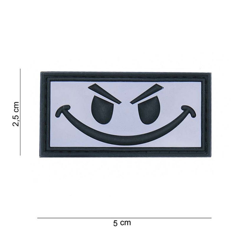 Image of Klettabzeichen Evil Smiley - grau