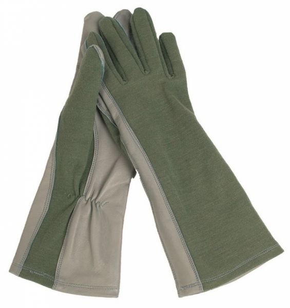 US Pilotenhandschuhe Nomex oliv