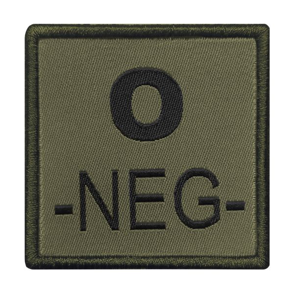 A10 Equipment - Patch Blutgruppe 0- (oliv)
