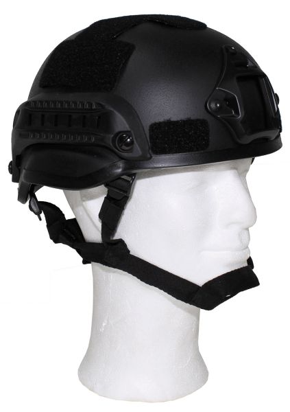 US Helm, &quot;MICH 2002&quot;, Rails, schwarz, ABS-Kunststoff
