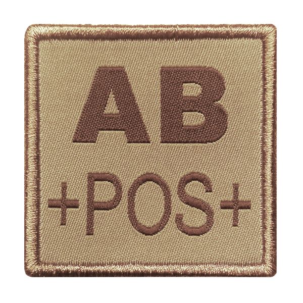 A10 Equipment - Patch Blutgruppe AB+ (tan)