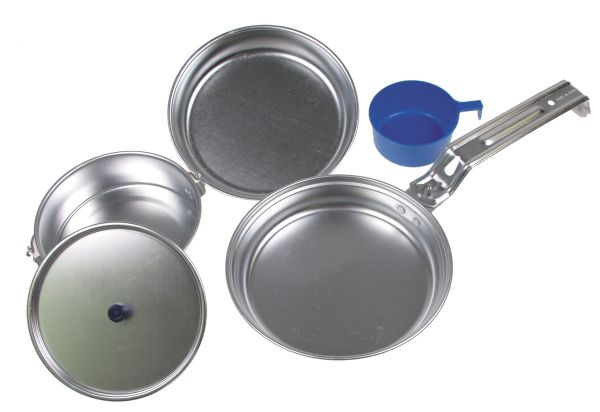 Kochgeschirr, &quot;Deluxe&quot;, Alu, Pfanne, Topf, Tasse, Schüssel