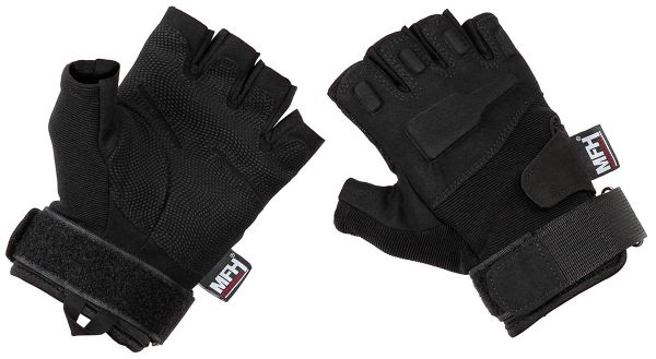 Tactical Handschuhe,&quot;Pro&quot;, ohne Finger, schwarz